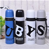 500ML时尚英文塑吊真空杯304不锈钢男女学生创意保温杯