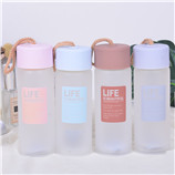 300ML美好生活磨砂玻璃杯简约英文耐高温防烫学生杯子