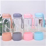 450ML方盖玻璃杯透明玻璃水杯礼品定制杯子