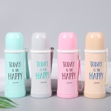 350ML英文子弹头保温杯韩版便携手提户外运动水杯