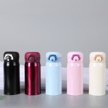 350ML创意纯色弹盖保温杯304不锈钢户外运动水杯