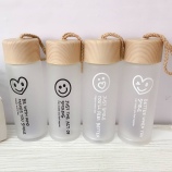 300ML乐尚木纹笑脸磨砂杯