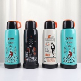 600HL创意大容量双盖运动壶304不锈钢真空双层保温壶