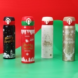 420ML卡通圣诞节麋鹿弹盖保温杯节日礼品杯子