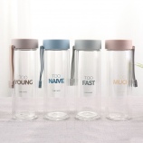 300ML创意简约T00系列双层玻璃杯学生小清新提手杯子