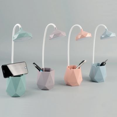 3168不规则多边形可弯曲触摸感应笔筒台灯阅读灯
