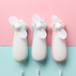 卡通猫爪风扇usb充电夜灯小风扇便携式迷你小风扇