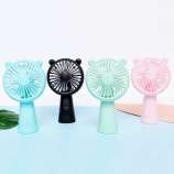 卡通小熊风扇USB充电迷你手持便携式带灯小风扇