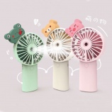 卡通可爱动物手持喷雾风扇USB充电迷你小电风扇