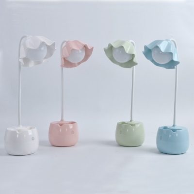 1017触摸感应台灯创意手机支架收纳盒三档调节读书灯