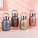 230ML时尚英文提环保温杯情侣对杯男女生简约水杯子