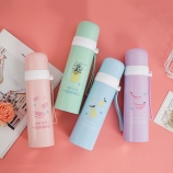 500ML格子水果塑吊保温杯