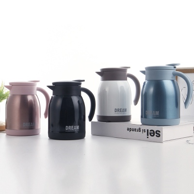 600ML时尚真空咖啡壶带手柄304不锈钢车载保温壶