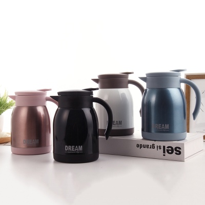 800ML时尚真空咖啡壶带手柄304不锈钢车载保温壶