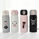 350ML卡通喵你猫系列弹盖保温杯不锈钢水杯便携杯子