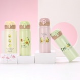350ML韩版牛油果弹盖保温杯小清新时尚可爱水杯子