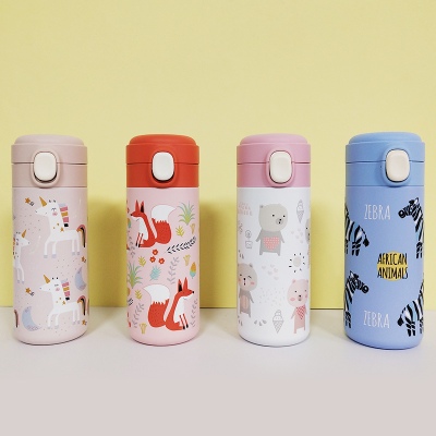 350ML卡通3D动物弹盖保温杯316不锈钢便携小巧杯子