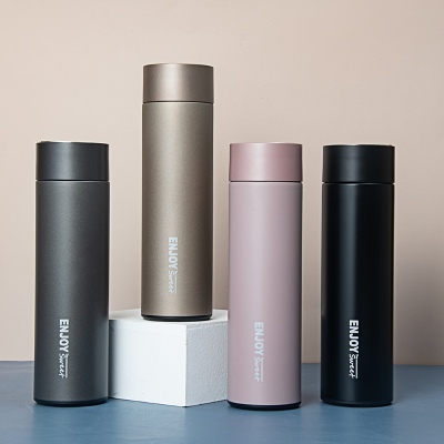 460ML享受甜蜜电镀盖磨砂保温杯男女士商务直身水杯