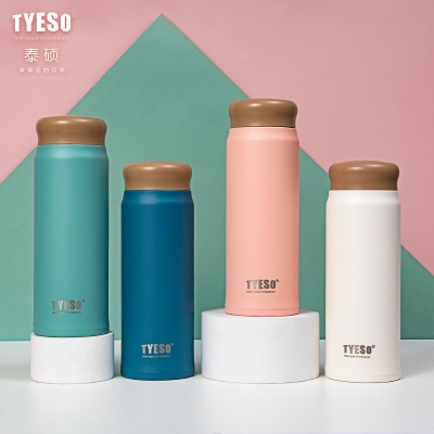 500ML简约纯色轻量保温杯304不锈钢男女士商务直身水杯