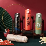 520ml新国潮弹跳盖保温杯中国风复古创意文艺杯子