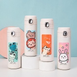 400ML卡通3D打印图案萌合影弹盖保温杯少女心可爱水杯