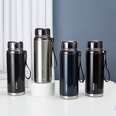 780ML吊带真空保温杯大容量户外运动旅行便携车载水壶