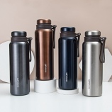 1100ML大容量硅胶绳真空保温杯户外运动旅行车载保温壶