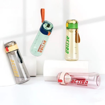 500ML绅士风凯里运动塑料杯广告礼品水杯过滤网户外杯子