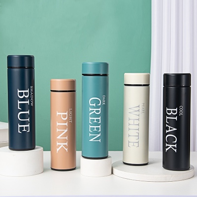 460ML颜色字符系列保温杯304不锈钢男女士商务水杯