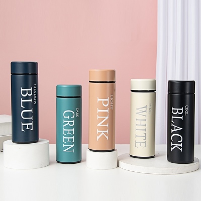 350ML颜色字符系列保温杯304不锈钢男女士商务水杯