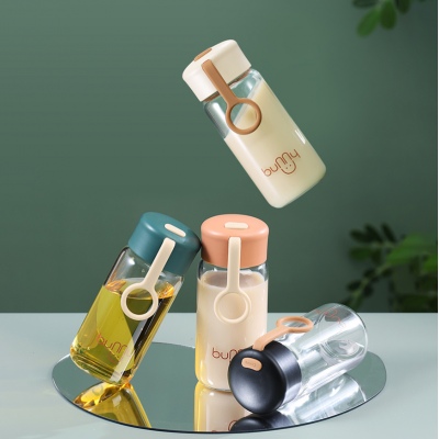 200ML简约卡欧玻璃杯小清新便携随手杯单层透明杯子