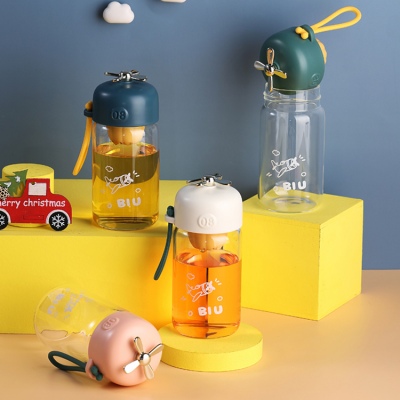 300ML创意小萌玻璃杯带茶漏时尚潮流可爱便携随手杯