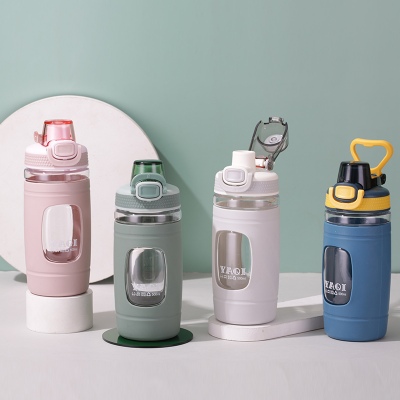 550ML亚奇乐行随手塑料杯户外运动健身便携弹盖水杯