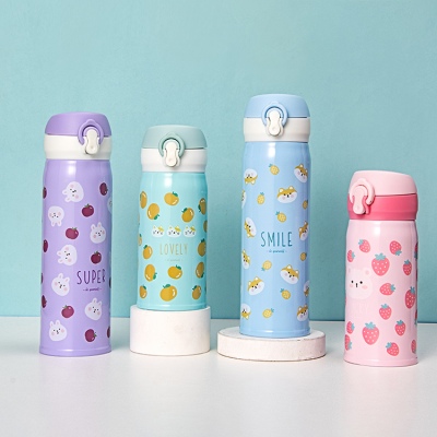350ML萌宠果果弹跳保温杯