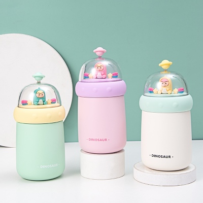 350ML可爱泡泡龙景观保温杯304不锈钢小清新水杯