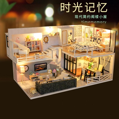 阁楼系列-时光记忆万乐diy小屋手工制作木制拼装模型
