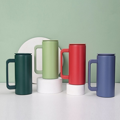 355ML时尚纯色真空桌面保温杯男女士商务办公咖啡杯