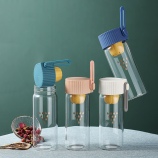 350ML米斯玻璃杯个性潮流单层透明带茶漏便携随手杯