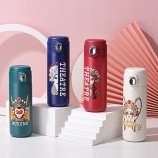 400ML复古中国风国潮脸谱保温杯个性潮流弹盖水杯子