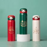 500ML金字款双耳弹盖保温杯304不锈钢圣诞节礼品杯