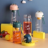 380ML创意小萌玻璃杯带茶漏时尚潮流可爱便携随手杯