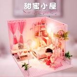 迷你场景-甜蜜微梦diy万乐小屋手工制作迷你拼装模型