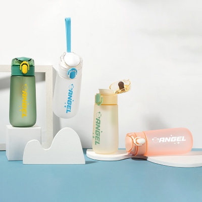 430ML缤纷系菲尔弹盖塑料杯个性简约时尚磨砂太空杯