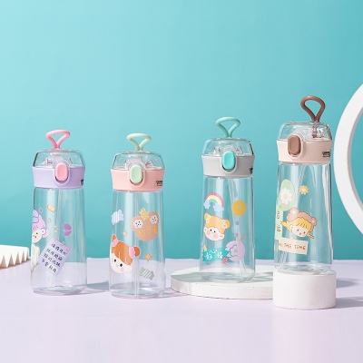 350ML乐酷星愿便利贴弹盖塑料杯学生可爱便携随手杯