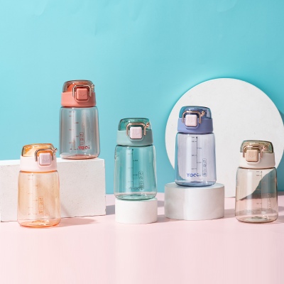 400ML亚奇乐雅直饮塑料杯弹跳盖便携提手运动水杯