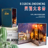 书.风景-伦敦大本钟diy小屋书立书架立体手工拼装模型