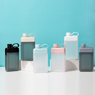 450ML亿本悦目时尚水壶方形小口直饮塑料杯（彩盒）