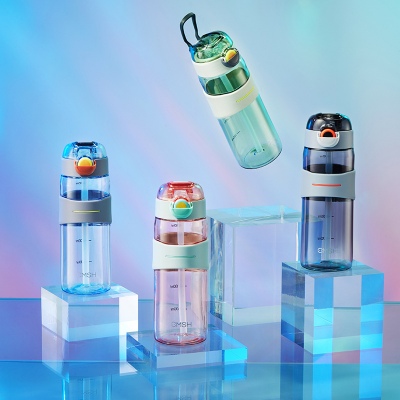 520ML潮流弹盖吸管塑料杯时尚运动水杯学生随手杯