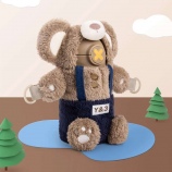 450ML毛绒杯套316不锈钢仔仔熊童话小镇吸管保温杯