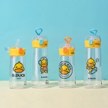 350ML创意潮流乐酷鸭弹盖塑料杯小清新学生便携杯子